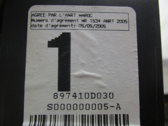 CENTRALNO ZAKLEPANJE OEM N. 897410D030 ORIGINAL REZERVNI DEL TOYOTA YARIS P9 MK2 (01/2006 - 2009) DIESEL LETNIK 2008