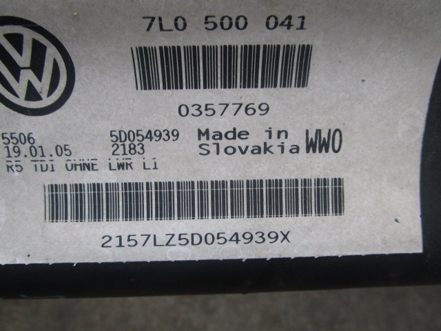 SPREDNJA OS/NOSILEC MOTORJA OEM N. 7L0525030 ORIGINAL REZERVNI DEL VOLKSWAGEN TOUAREG 7LA 7L6 7L7 MK1 (2002 - 2007)DIESEL LETNIK 2005