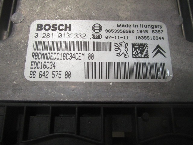 KOMPLET ODKLEPANJE IN VZIG  OEM N. 23383 KIT ACCENSIONE AVVIAMENTO ORIGINAL REZERVNI DEL PEUGEOT 308 4A 4B 4C 4E 4H MK1 BER/SW/CC (2007 - 2013) DIESEL LETNIK 2008