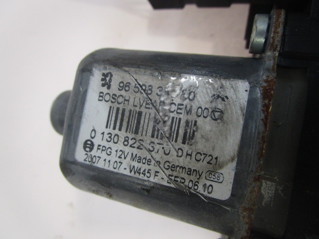 MEHANIZEM DVIGA ZADNJIH STEKEL  OEM N. 9659834780 0130822370 9659826680 ORIGINAL REZERVNI DEL PEUGEOT 308 4A 4B 4C 4E 4H MK1 BER/SW/CC (2007 - 2013) DIESEL LETNIK 2008