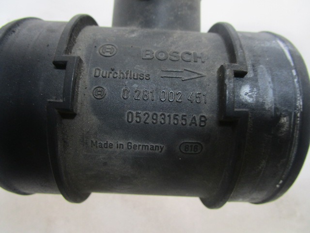 MERILNIK PRETOKA ZRAKA / MERILNIK MASE ZRAKA OEM N. 281002451 ORIGINAL REZERVNI DEL CHRYSLER VOYAGER/GRAN VOYAGER RG RS MK4 (2001 - 2007) DIESEL LETNIK 2001