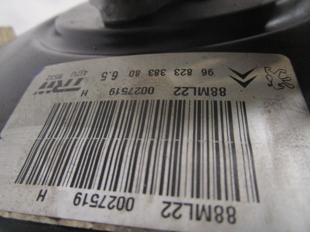 SERVO OJACEVALNIK ZAVOR S PUMPO OEM N. 9682338380 ORIGINAL REZERVNI DEL PEUGEOT 207 / 207 CC WA WC WD WK (2006 - 05/2009) BENZINA LETNIK 2009