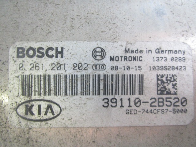 KOMPLET ODKLEPANJE IN VZIG  OEM N. 19938 KIT ACCENSIONE AVVIAMENTO ORIGINAL REZERVNI DEL KIA CEE'D / PRO CEE'D MK1 ED (2006-2012) BENZINA/GPL LETNIK 2008