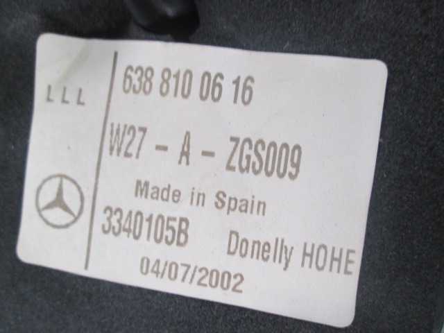 LEVO OGLEDALO OEM N. 6388100616 ORIGINAL REZERVNI DEL MERCEDES CLASSE V / VITO W638 (01/1999 - 12/2003) DIESEL LETNIK 1999