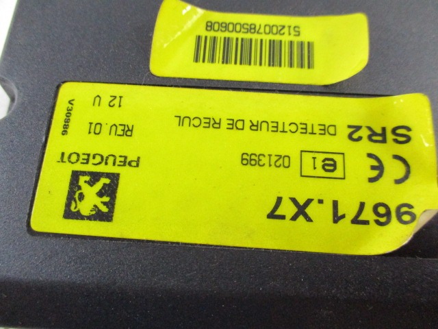 ECU PARKIRNI SENZORJI OEM N. 9671X7 ORIGINAL REZERVNI DEL PEUGEOT 307 3A/B/C/E/H BER/SW/CABRIO (2001 - 2009) BENZINA LETNIK 2006