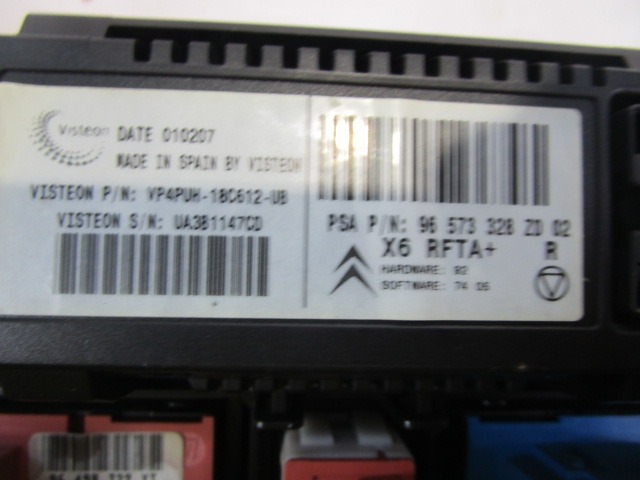 NADZOR KLIMATSKE NAPRAVE OEM N. 96573328ZD 96498317XT 96498322XT ORIGINAL REZERVNI DEL CITROEN C6 TD (2005 - 2012)DIESEL LETNIK 2008