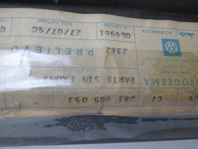BOCNA STRUKTURA KAROSERIJE OEM N. 281505053 ORIGINAL REZERVNI DEL VOLKSWAGEN LT 281 363 MK1 (1975 - 1983)BENZINA LETNIK 1975