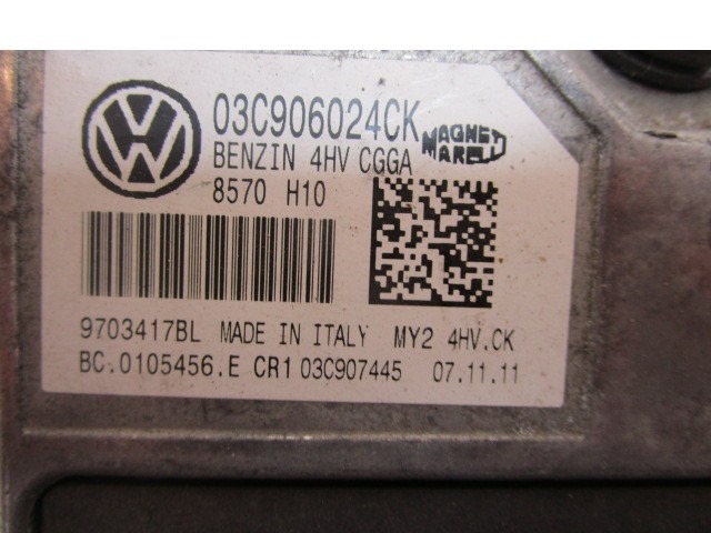 KOMPLET ODKLEPANJE IN VZIG  OEM N. 29990 KIT ACCENSIONE AVVIAMENTO ORIGINAL REZERVNI DEL VOLKSWAGEN GOLF VI 5K1 517 AJ5 MK6 (2008-2012) BENZINA LETNIK 2012