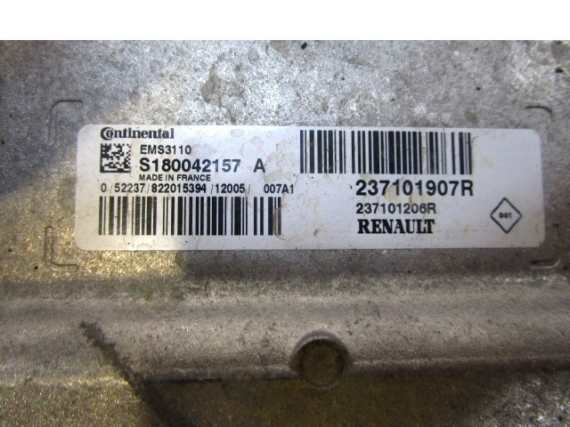 KOMPLET ODKLEPANJE IN VZIG  OEM N. 29988 KIT ACCENSIONE AVVIAMENTO ORIGINAL REZERVNI DEL RENAULT CLIO BR0//1 CR0/1 KR0/1 MK3 R (05/2009 - 2013) BENZINA LETNIK 2012