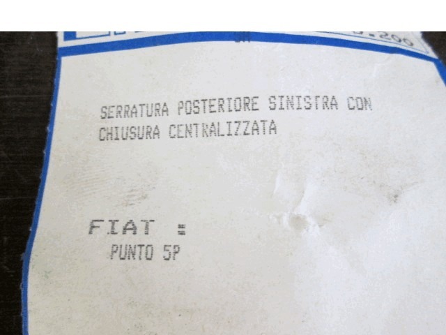 CENTRALNA KLJUCAVNICA ZADJIH LEVIH VRAT OEM N. 40/232B ORIGINAL REZERVNI DEL FIAT PUNTO 176 MK1/MK1 CABRIO (1993 - 08/1999) BENZINA LETNIK 1998