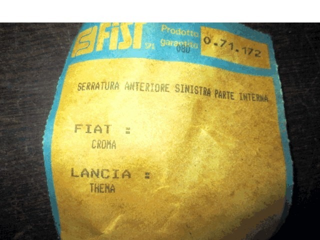 CENTRALNO ZAKLEPANJE PREDNIH LEVIH VRAT OEM N. 71172 ORIGINAL REZERVNI DEL LANCIA THEMA 834 MK1 (1984 - 1988)BENZINA LETNIK 1988