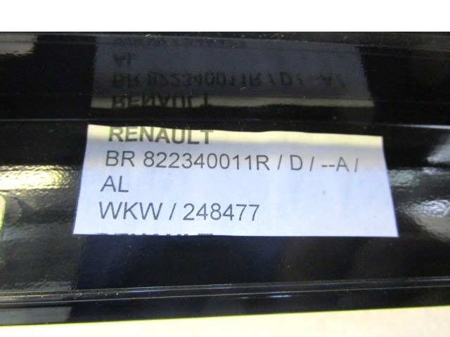 ZUNANJI PROFILI IN LETVE OEM N. 822340011R ORIGINAL REZERVNI DEL RENAULT LAGUNA BT0/1 KT0/1 MK3 BER/SW (10/2007 - 08/2010) DIESEL LETNIK 2008