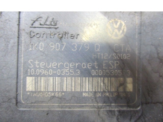 ABS AGREGAT S PUMPO OEM N. 1K0907379Q ORIGINAL REZERVNI DEL VOLKSWAGEN TOURAN 1T1 MK1 (2003 - 11/2006) DIESEL LETNIK 2005