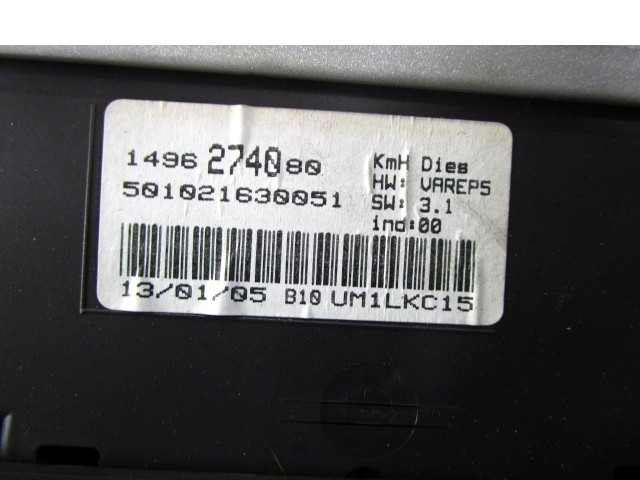 KILOMETER STEVEC OEM N. 1496274080 ORIGINAL REZERVNI DEL CITROEN C8 EA EB LX (2002 - 2014) DIESEL LETNIK 2005