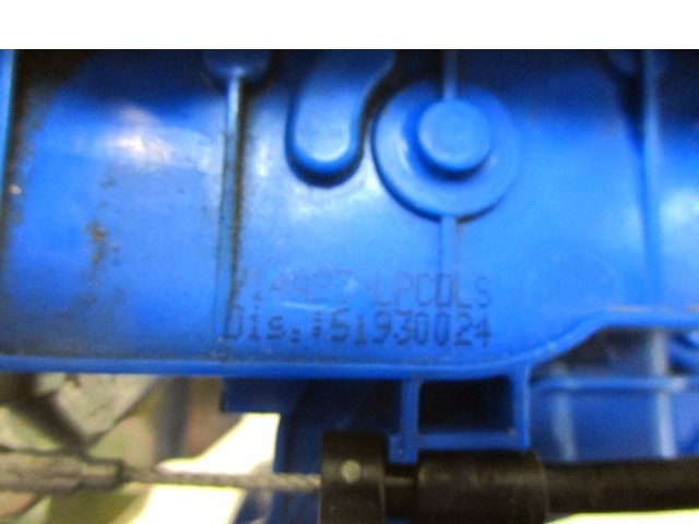 CENTRALNA KLJUCAVNICA ZADJIH LEVIH VRAT OEM N. 51930024 ORIGINAL REZERVNI DEL FIAT 500 L CINQUECENTO L L0 (2012-2017) DIESEL LETNIK 2014