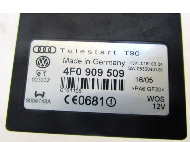 RAZNE KRMILNE ENOTE  OEM N. 4F0909509 ORIGINAL REZERVNI DEL AUDI A6 C6 4F2 4FH 4F5 BER/SW/ALLROAD (07/2004 - 10/2008) DIESEL LETNIK 2005