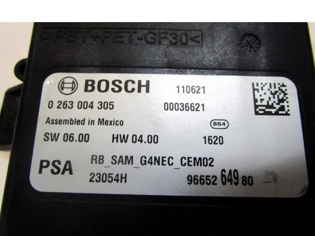 ECU PARKIRNI SENZORJI OEM N. 0263004305 9665264980 ORIGINAL REZERVNI DEL CITROEN C4 MK2 (2010 - 2018) DIESEL LETNIK 2011