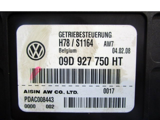 KRMILNA ENOTA AVTOMATSKI MENJALNIK OEM N. 09D927750HT ORIGINAL REZERVNI DEL AUDI Q7 4L (2005 - 2015) DIESEL LETNIK 2008