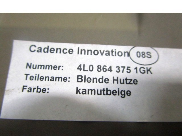 SREDINSKA KONZOLA  OEM N. 4L0864375 ORIGINAL REZERVNI DEL AUDI Q7 4L (2005 - 2015) DIESEL LETNIK 2008