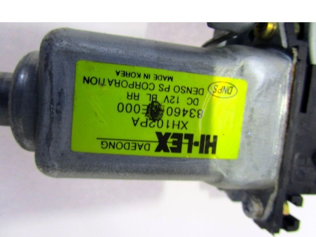 MEHANIZEM DVIGA ZADNJIH STEKEL  OEM N. 83460-3E000 ORIGINAL REZERVNI DEL KIA SORENTO JC MK1 (2002 - 2009) DIESEL LETNIK 2006