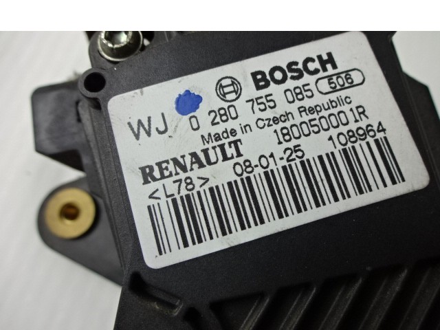 PEDALI OEM N. 280755085 ORIGINAL REZERVNI DEL RENAULT LAGUNA BT0/1 KT0/1 MK3 BER/SW (10/2007 - 08/2010) DIESEL LETNIK 2008