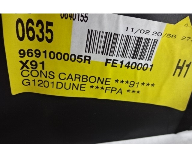 PLASTIKA MED SEDEZI BREZ NASLONJALA ROK OEM N. 969100005R ORIGINAL REZERVNI DEL RENAULT LAGUNA BT0/1 KT0/1 MK3 BER/SW (10/2007 - 08/2010) DIESEL LETNIK 2008