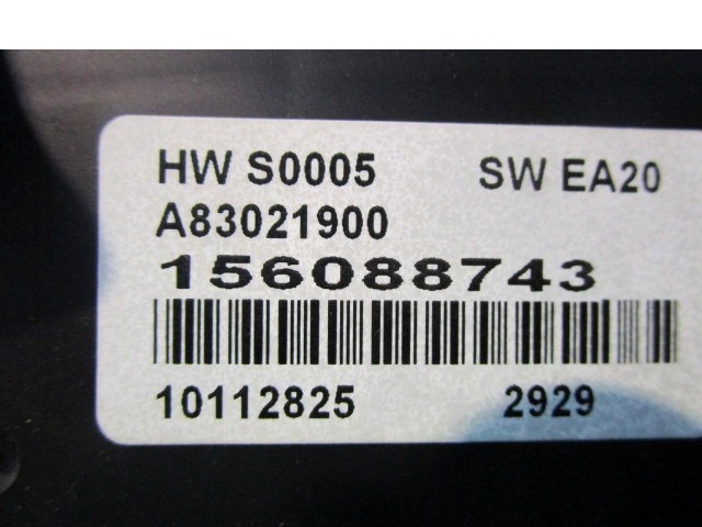 KONTROLNA ENOTA KLIMATSKE NAPRAVE / AVTOMATSKA KLIMATSKA NAPRAVA OEM N. 156088743 ORIGINAL REZERVNI DEL ALFA ROMEO MITO 955 (2008 - 2018) DIESEL LETNIK 2009