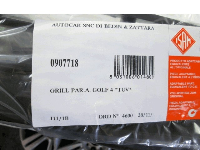 MASKA ODBIJACA OEM N. 907718 ORIGINAL REZERVNI DEL VOLKSWAGEN GOLF IV 1J1 1E7 1J5 MK4 BER/SW (1998 - 2004) DIESEL LETNIK 1998