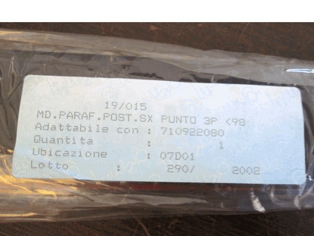 ZUNANJI PROFILI IN LETVE OEM N. 710922080 ORIGINAL REZERVNI DEL FIAT PUNTO 176 MK1/MK1 CABRIO (1993 - 08/1999) BENZINA LETNIK 1993