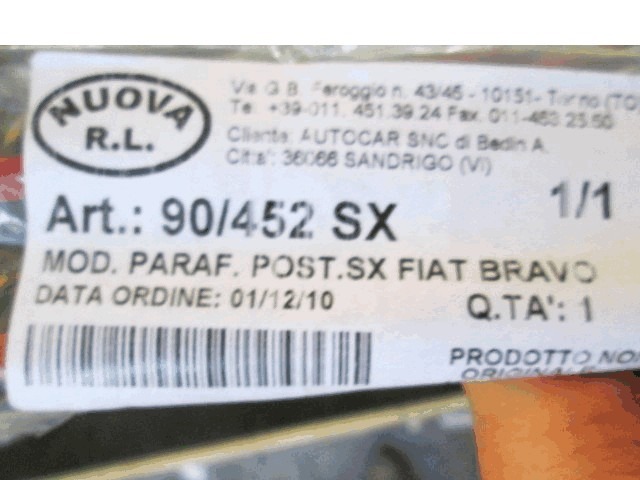 ZUNANJI PROFILI IN LETVE OEM N.  ORIGINAL REZERVNI DEL FIAT BRAVO 182 (1995 - 10/1998) BENZINA LETNIK 1996