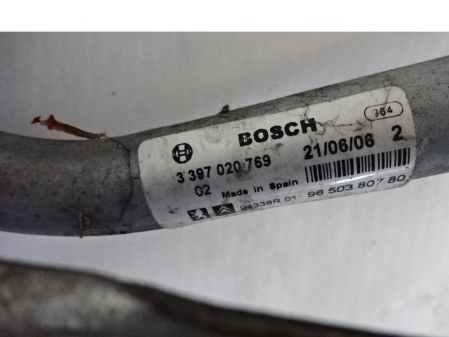 MOTORCEK PREDNJIH BRISALCEV OEM N. 9650380780 ORIGINAL REZERVNI DEL PEUGEOT 207 / 207 CC WA WC WD WK (2006 - 05/2009) DIESEL LETNIK 2006