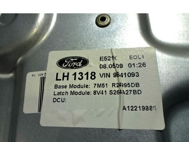 MEHANIZEM ZA ZADNJA VRATA  OEM N. 7M51R24995DB ORIGINAL REZERVNI DEL FORD KUGA MK1 (05/2008 - 2012) DIESEL LETNIK 2009