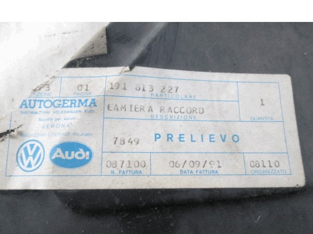 ZADNJA BOCNA STRAN OEM N. 191813227 ORIGINAL REZERVNI DEL VOLKSWAGEN GOLF II 19E 1G1 MK2 (1983 - 1992)BENZINA LETNIK 1985