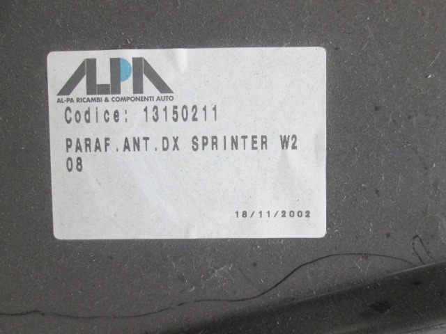 SPREDNJI BLATNIK OEM N. 13150211 ORIGINAL REZERVNI DEL MERCEDES SPRINTER W901 B904 (1995 - 2006)DIESEL LETNIK 2000