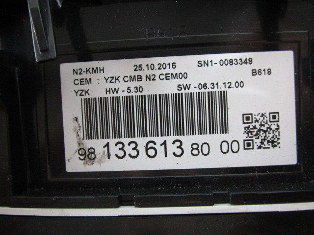 KILOMETER STEVEC OEM N. 9813361380 ORIGINAL REZERVNI DEL CITROEN C3 SX SY MK3 (DAL 2016) DIESEL LETNIK 2016