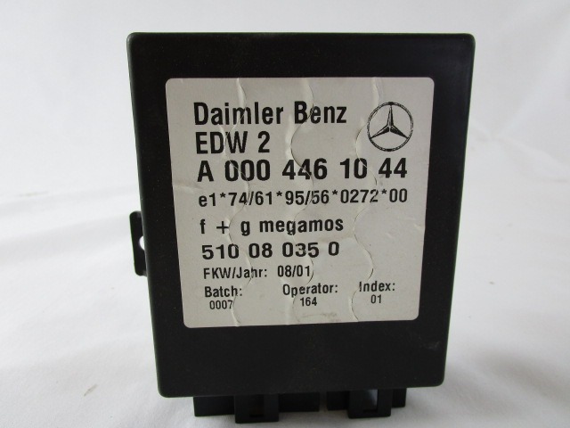 RACUNALNIK AVTOALARMA/BLOKADA MOTORJA OEM N. A0004461044 ORIGINAL REZERVNI DEL MERCEDES CLASSE V / VITO W638 (01/1999 - 12/2003) DIESEL LETNIK 2001