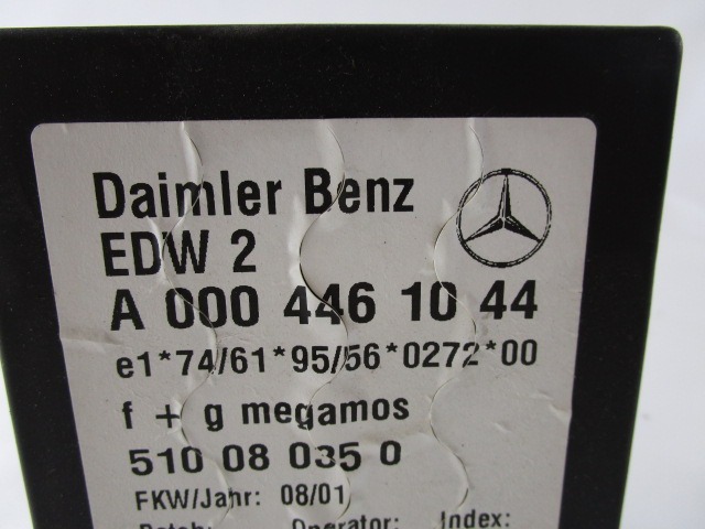 RACUNALNIK AVTOALARMA/BLOKADA MOTORJA OEM N. A0004461044 ORIGINAL REZERVNI DEL MERCEDES CLASSE V / VITO W638 (01/1999 - 12/2003) DIESEL LETNIK 2001