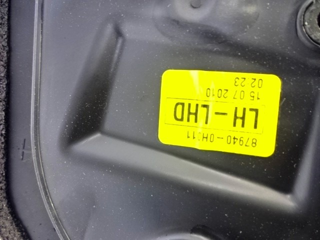 87940-0H011 SPECCHIETTO RETROVISORE ESTERNO SINISTRO MANUALE CITROEN C1 1.0 B 50KW 5M 5P (2010) RICAMBIO USATO SENZA SPECCHIO E SENZA CALOTTA
