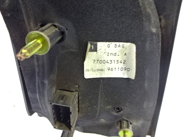 LEVO OGLEDALO OEM N. 7700431542 ORIGINAL REZERVNI DEL RENAULT SCENIC JA0/1 FA0 MK1 R (1999 - 2003) DIESEL LETNIK 2002