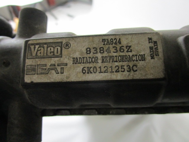 RADIATOR VODE OEM N. 6K0121253C ORIGINAL REZERVNI DEL SEAT CORDOBA 6K1 6K2 6K5 MK1 (1993 - 1999) BENZINA LETNIK 1995