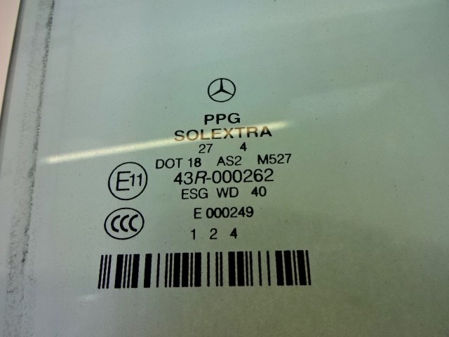 STEKLO ZADNJIH DESNIH VRAT OEM N. A2117350210 ORIGINAL REZERVNI DEL MERCEDES CLASSE E W211 S211 BER/SW (03/2002 - 05/2006) DIESEL LETNIK 2005