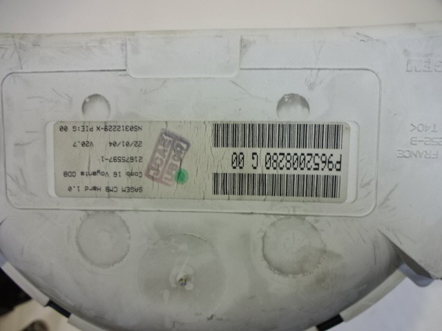 KILOMETER STEVEC OEM N. 9652008280 ORIGINAL REZERVNI DEL CITROEN C3 / PLURIEL MK1 (2002 - 09/2005) DIESEL LETNIK 2004