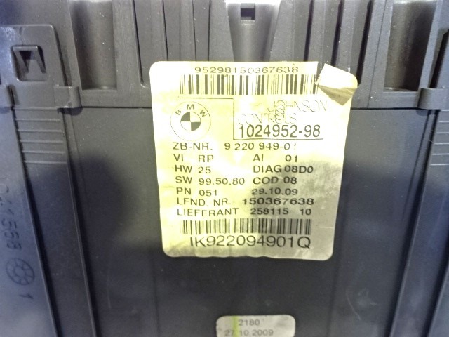 KILOMETER STEVEC OEM N. 9220949 ORIGINAL REZERVNI DEL BMW SERIE 1 BER/COUPE/CABRIO E81/E82/E87/E88 LCI R (2007 - 2013) DIESEL LETNIK 2010