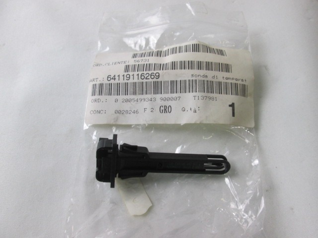 TEMPERATURNI SENZORJI / AC OEM N. 64119116269 ORIGINAL REZERVNI DEL BMW SERIE 1 BER/COUPE/CABRIO E81/E82/E87/E88 LCI R (2007 - 2013) DIESEL LETNIK 2007