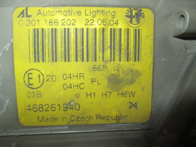 SPREDNJI DESNI ZAROMETI OEM N. 468261940 ORIGINAL REZERVNI DEL ALFA ROMEO 147 937 (2001 - 2005)DIESEL LETNIK 2002