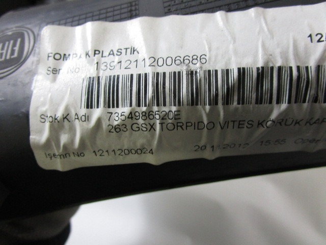 15 MENJAVA SLU?ALK OEM N. 7354986520E ORIGINAL REZERVNI DEL FIAT DOBLO 263 MK2 (2009 -2015)BENZINA/METANO LETNIK 2013