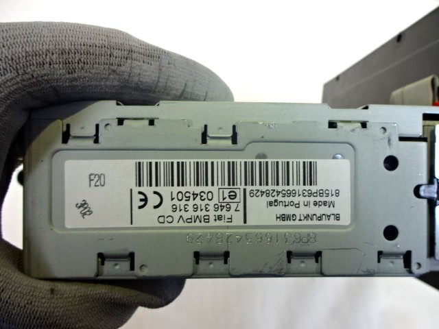 RADIO CD / OJACEVALNIK / IMETNIK HIFI OEM N. 7646316316 ORIGINAL REZERVNI DEL FIAT IDEA 350 (2003 - 2008) BENZINA LETNIK 2006