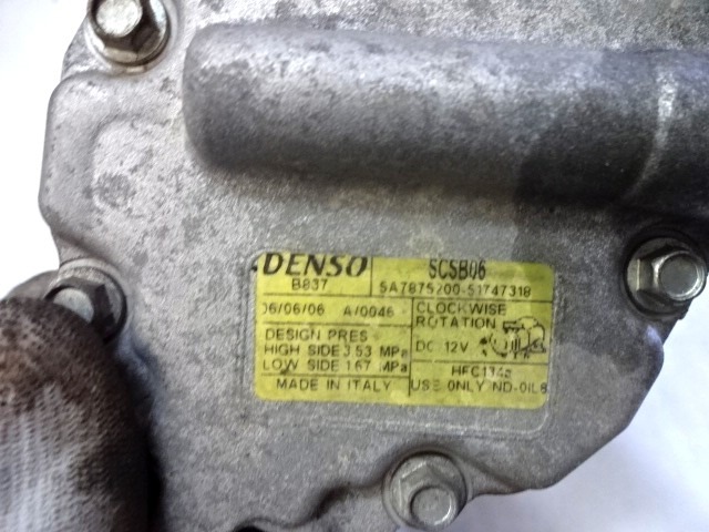 KOMPRESOR KLIME  OEM N. 5A7875200 ORIGINAL REZERVNI DEL FIAT IDEA 350 (2003 - 2008) BENZINA LETNIK 2006