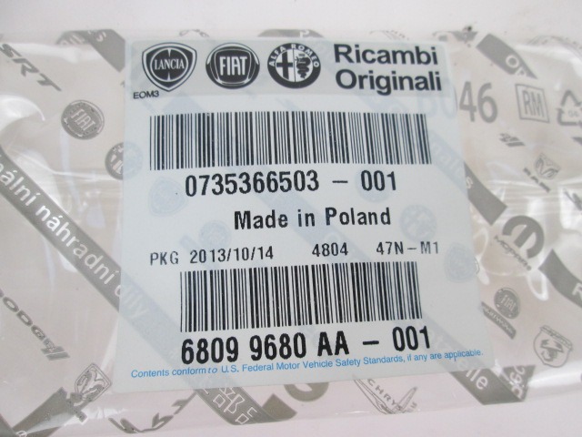 MOUNTING DELI ODBIJAC ZADNJI OEM N. 735366503 ORIGINAL REZERVNI DEL FIAT PANDA 169 (2003 - 08/2009) BENZINA LETNIK 2003