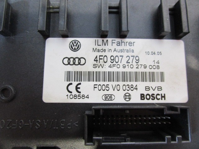 KONTROLA UDOBJA (BLUE & ME) OEM N. 4F0907279 ORIGINAL REZERVNI DEL AUDI A6 C6 4F2 4FH 4F5 BER/SW/ALLROAD (07/2004 - 10/2008) DIESEL LETNIK 2005